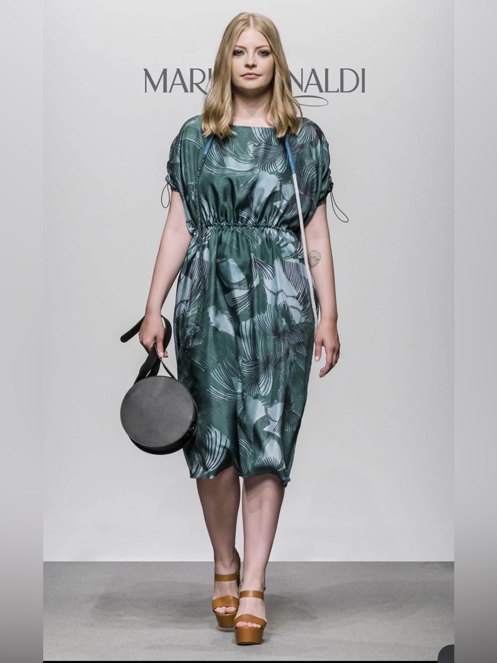 Marina Rinaldi 💯 Silk Diuturno Dress Drawstring-Waist Dress- NWT 18